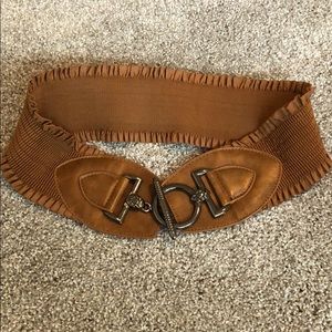 Brown Elastic Waist Belt
